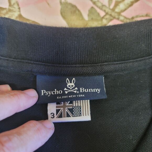 Psycho Bunny Logan Black Polo Shirt Mens Size XS - Picture 7 of 13